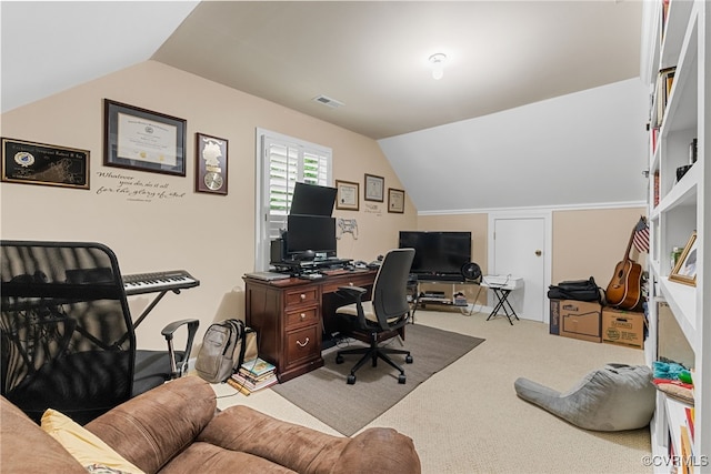 3105 Sapling Dr, Toano, VA 23168 - carpeted office with lofted ceiling