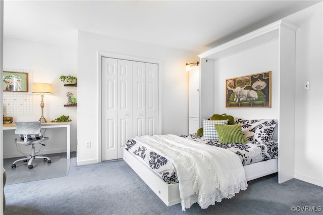 9154 Jump Cir, Mechanicsville, VA 23116 - bedroom featuring carpet floors, a closet, and an office area