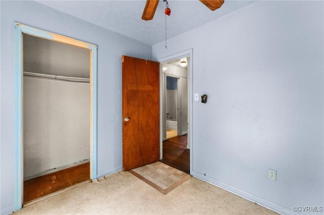 507 Tavern St, Blackstone, VA 23824 - unfurnished bedroom featuring a closet, ceiling fan, and attic access