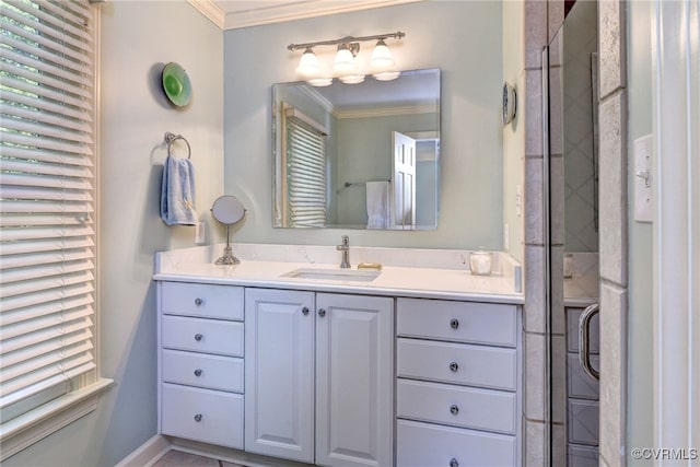 305 E Tazewells Way, Williamsburg, VA 23185 - bathroom with ornamental molding and vanity