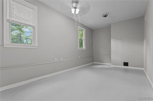 2941 Ellesmere Dr, Midlothian, VA 23113 - empty room featuring finished concrete floors and a ceiling fan