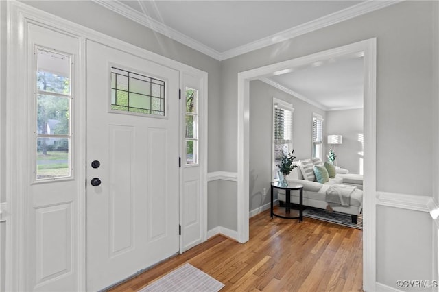 2941 Ellesmere Dr, Midlothian, VA 23113 - entrance foyer featuring light wood-style floors and crown molding