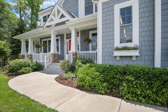 8300 Mckibben Dr, Chesterfield, VA 23838 - doorway to property featuring covered porch