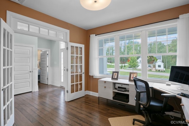 8300 Mckibben Dr, Chesterfield, VA 23838 - office featuring french doors and dark wood finished floors
