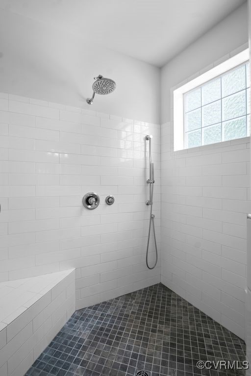 8300 Mckibben Dr, Chesterfield, VA 23838 - bathroom with tiled shower and tile patterned flooring