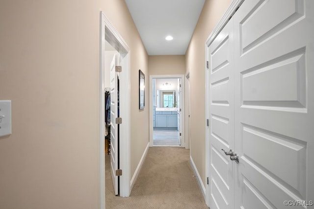 8300 Mckibben Dr, Chesterfield, VA 23838 - hall featuring light colored carpet and recessed lighting