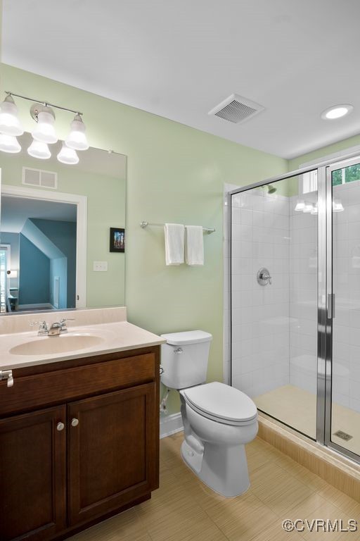 8300 Mckibben Dr, Chesterfield, VA 23838 - bathroom with vanity and a shower stall