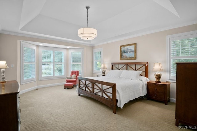 8300 Mckibben Dr, Chesterfield, VA 23838 - bedroom with light colored carpet, crown molding, and multiple windows