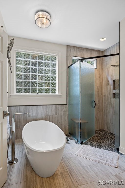 405 Elm Creek Dr, Manakin Sabot, VA 23103 - full bath with a freestanding tub and a stall shower