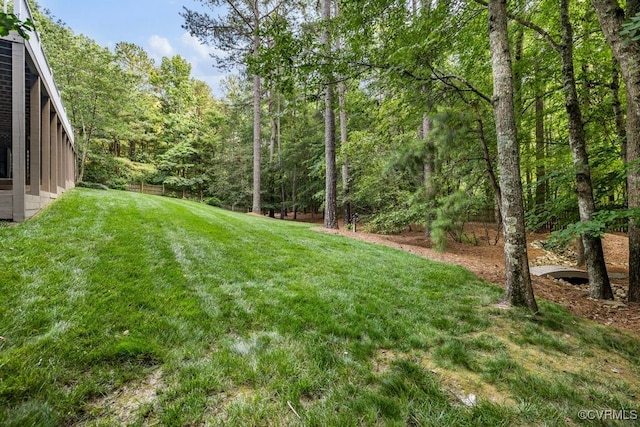 405 Elm Creek Dr, Manakin Sabot, VA 23103 - view of green lawn featuring a wooded view