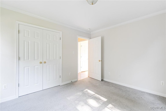 206 Northgate Ct, North Chesterfield, VA 23236 - unfurnished bedroom featuring carpet floors, ornamental molding, and a closet