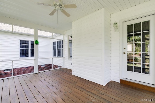 206 Northgate Ct, North Chesterfield, VA 23236 - deck featuring a ceiling fan