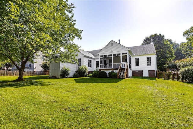 206 Northgate Ct, North Chesterfield, VA 23236 - back of property featuring a sunroom and stairs
