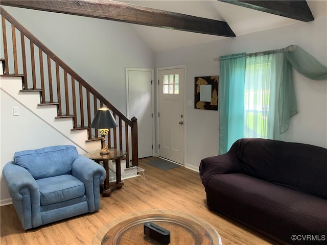 12400 Richmond St, Chesterfield, VA 23831 - living area featuring wood finished floors and stairs