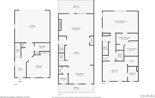 14432 Michaux Village Dr, Midlothian, VA 23113 - view of property floor plan