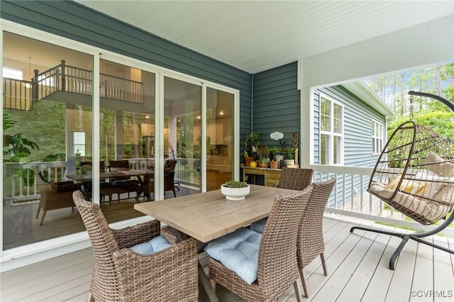 8507 Mckibben Dr, Chesterfield, VA 23838 - wooden deck featuring outdoor dining space