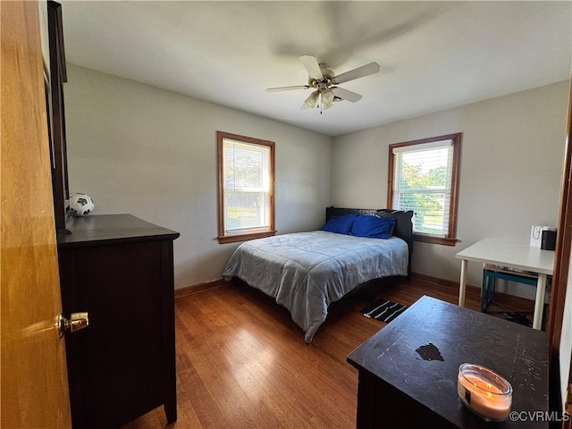 7360 Ford Ave, Mechanicsville, VA 23111 - bedroom featuring wood finished floors and a ceiling fan
