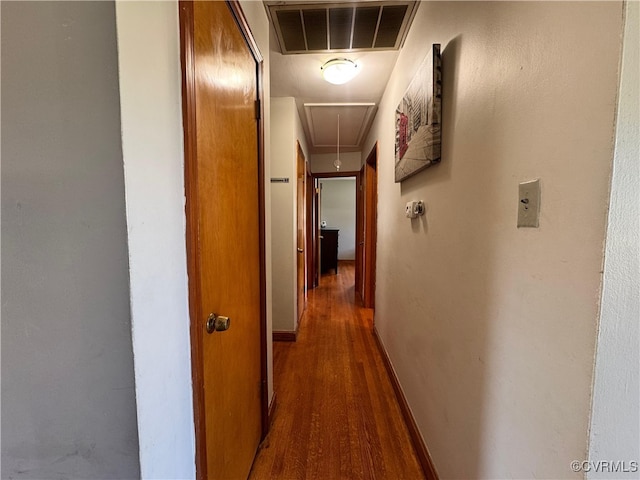 7360 Ford Ave, Mechanicsville, VA 23111 - hallway featuring attic access and wood finished floors