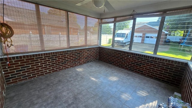 7360 Ford Ave, Mechanicsville, VA 23111 - unfurnished sunroom featuring ceiling fan