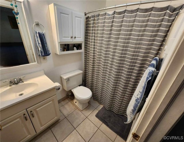 5724 Linda Rd, Sandston, VA 23150 - bathroom with vanity, tile patterned floors, and curtained shower