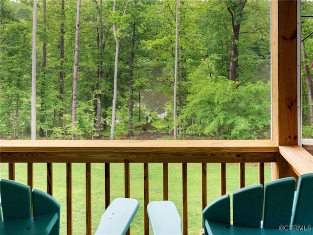 1270 Mill Quarter Rd, Powhatan, VA 23139 - balcony with a wooded view