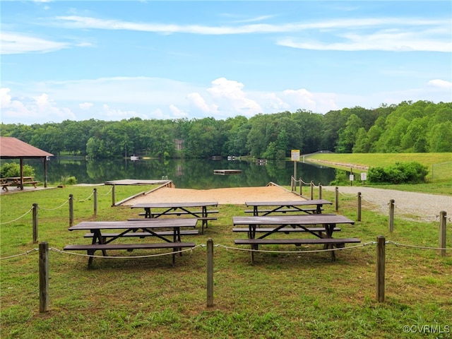 1270 Mill Quarter Rd, Powhatan, VA 23139 - view of home's community with a water view, a forest view, and a yard