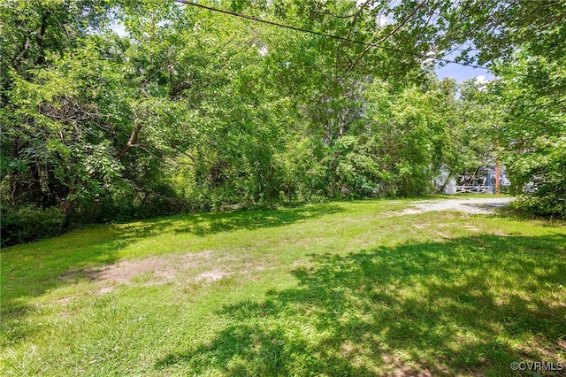 3825 Benton Ave, Henrico, VA 23222 - view of grassy yard featuring a forest view