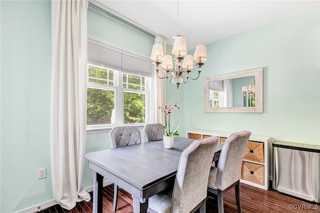 8300 Badestowe Ct, Chesterfield, VA 23832 - dining room with a chandelier and dark wood finished floors