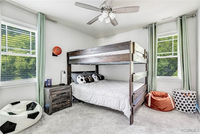 8300 Badestowe Ct, Chesterfield, VA 23832 - carpeted bedroom with multiple windows and ceiling fan