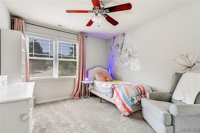 8300 Badestowe Ct, Chesterfield, VA 23832 - bedroom with light colored carpet and a ceiling fan