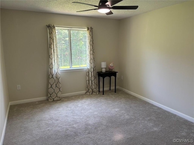 111 New S Rd, Lancaster, VA 22482 - spare room featuring a ceiling fan, a textured ceiling, and carpet