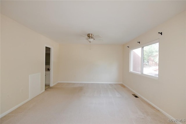 11808 N Briar Patch Dr, Midlothian, VA 22313 - spare room with a ceiling fan and light colored carpet