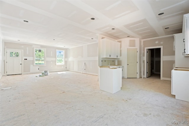 1007 Clement Town Rd, Powhatan, VA 23139 - kitchen featuring white cabinetry and open floor plan