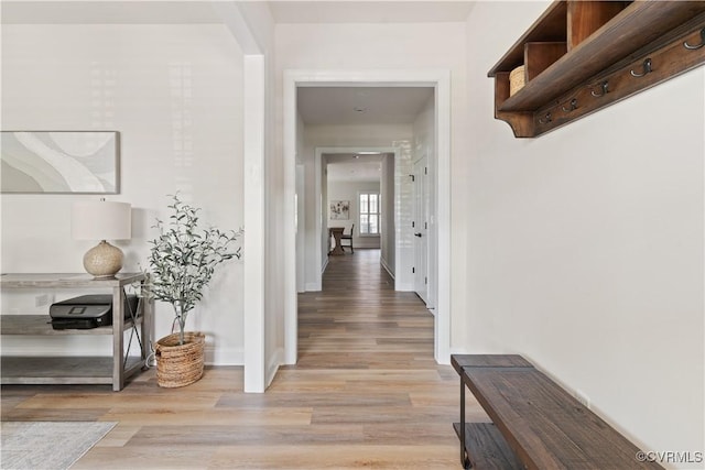 109 Axton Ln, Ashland, VA 23005 - corridor with light wood-style flooring and baseboards