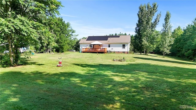291 Briery Hills Dr, Meherrin, VA 23954 - view of green lawn featuring a deck