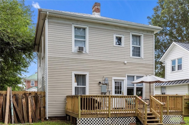 306 Hamilton Ave, Colonial Heights, VA 23834 - rear view of house with a deck and cooling unit