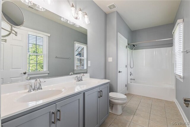 6430 Arwen Mews, Moseley, VA 23120 - bathroom featuring tile patterned flooring, double vanity, and tub / shower combination