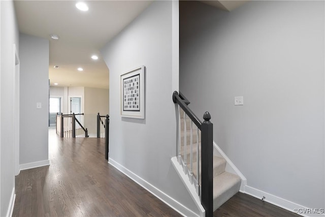 6430 Arwen Mews, Moseley, VA 23120 - stairs featuring recessed lighting and wood finished floors