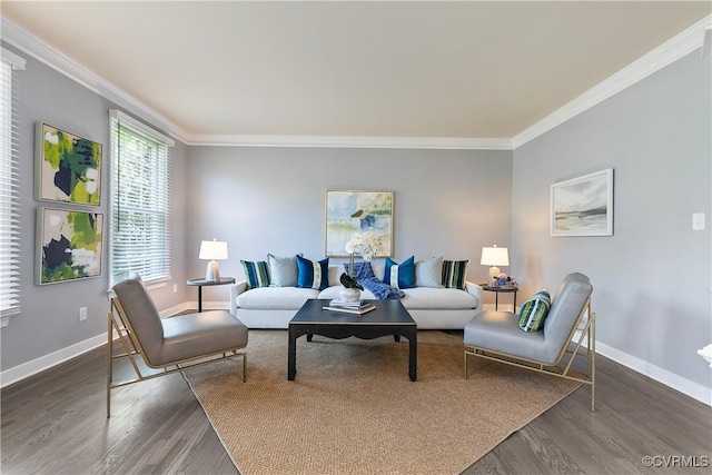 6430 Arwen Mews, Moseley, VA 23120 - living area featuring crown molding and wood finished floors