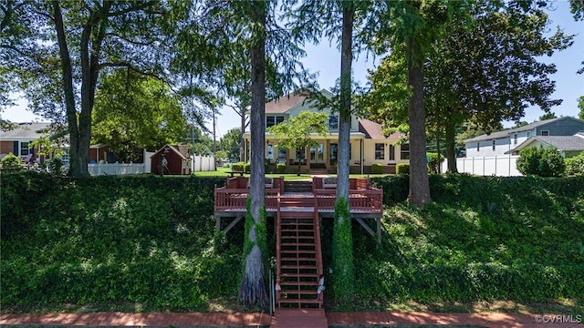 716 W Riverside Dr, Lanexa, VA 23089 - view of yard featuring stairs and a deck