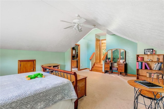 716 W Riverside Dr, Lanexa, VA 23089 - bedroom with carpet floors and vaulted ceiling