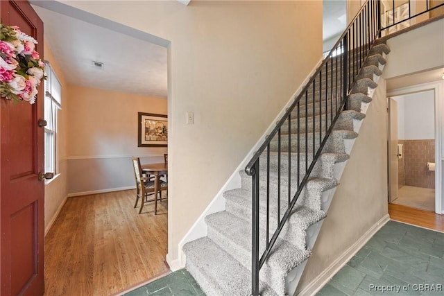16 Diggs Dr, Hampton, VA 23666 - entrance foyer featuring stairs and wood finished floors