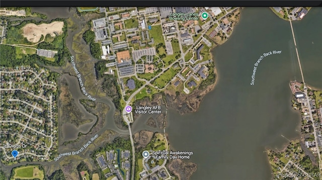 16 Diggs Dr, Hampton, VA 23666 - aerial map of property and surrounding area