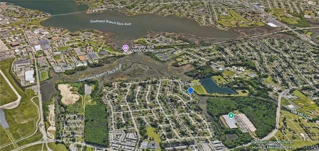 16 Diggs Dr, Hampton, VA 23666 - aerial map of property and surrounding area