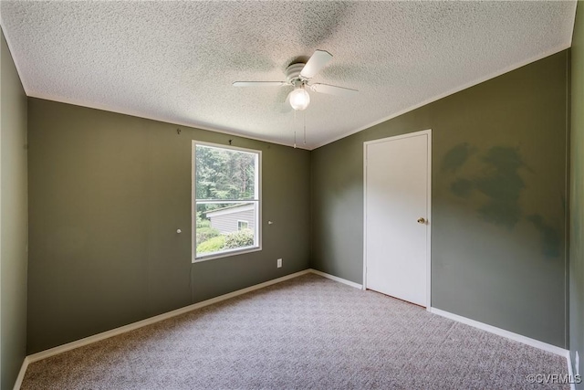454 Elam Forest Dr, Prospect, VA 23960 - carpeted spare room featuring a textured ceiling and a ceiling fan