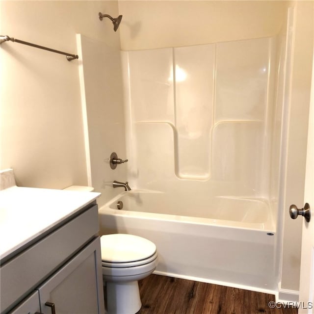 3104 Aqua Ct, Richmond, VA 23230 - full bath featuring vanity, wood finished floors, and shower / bathtub combination