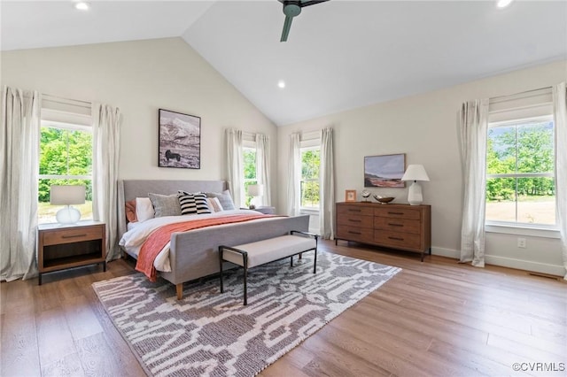 TBD Cedar Lane, Glen Allen, VA 23059 - bedroom with wood finished floors, recessed lighting, ceiling fan, and high vaulted ceiling