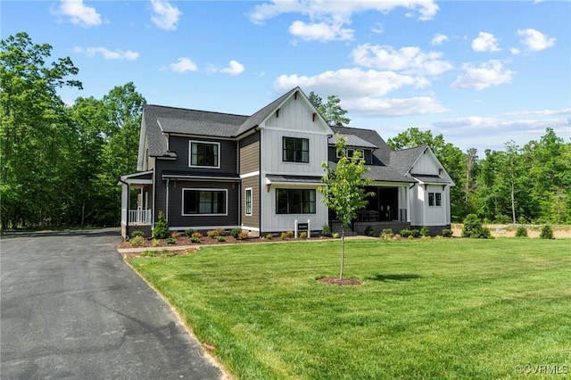 TBD Cedar Lane, Glen Allen, VA 23059 - modern farmhouse with board and batten siding and a front lawn