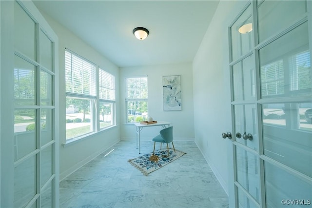 5311 Benmable Ct, Glen Allen, VA 23059 - office space with baseboards and light marble finish flooring