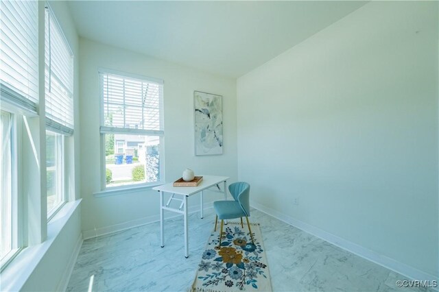 5311 Benmable Ct, Glen Allen, VA 23059 - unfurnished office with marble look tiles and baseboards